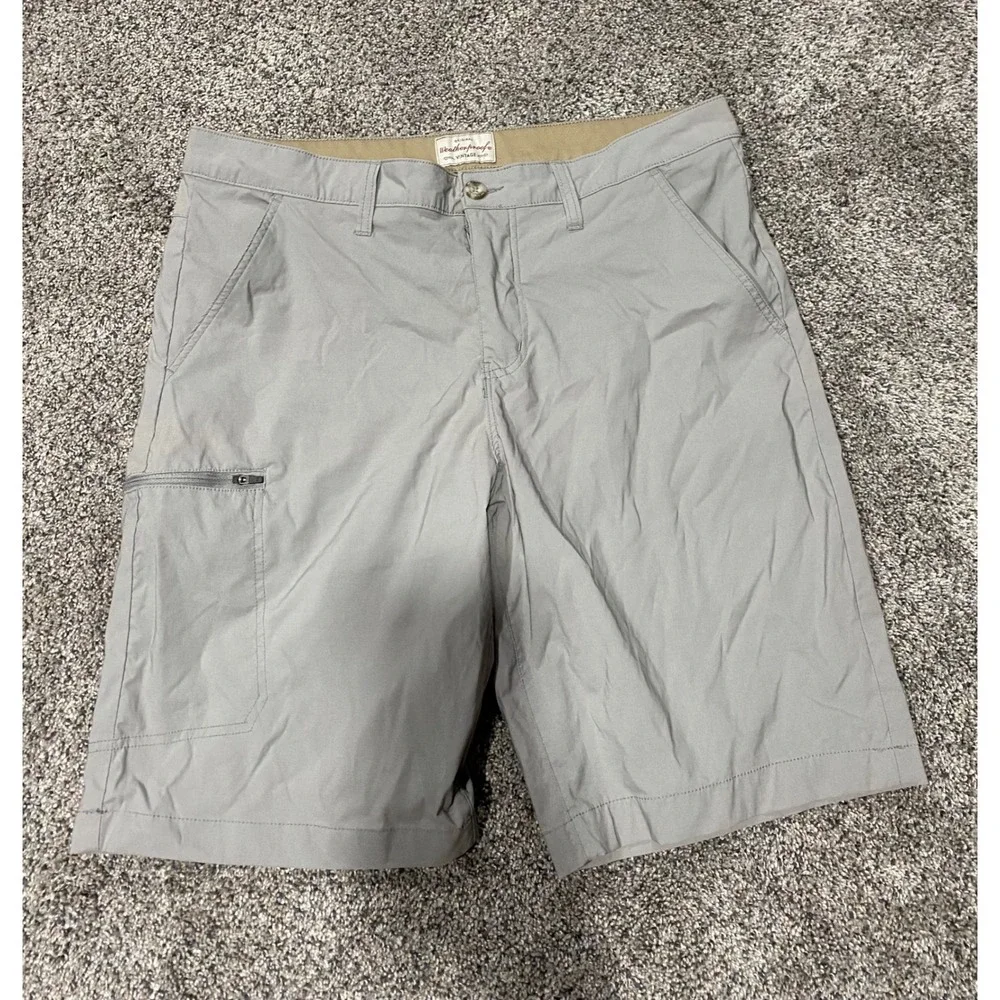 Weatherproof Vintage Utility Shorts Mens 36 Grey Excellent Stretch Cargo Pocket